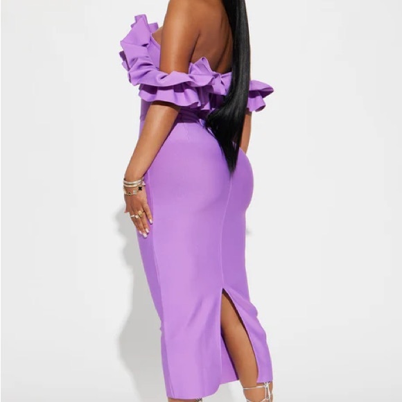 Fashion Nova One Shoulder Purple Dress - Picture 3 of 7